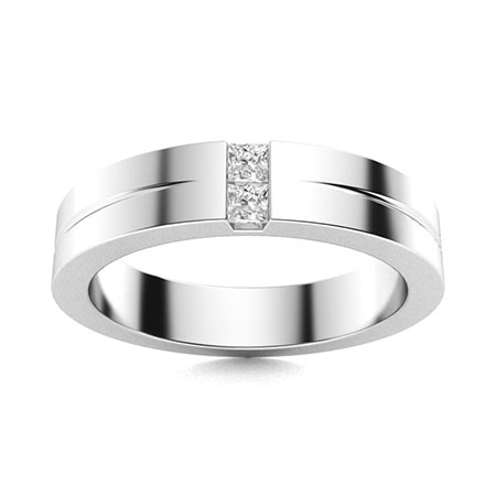 mens white gold wedding band